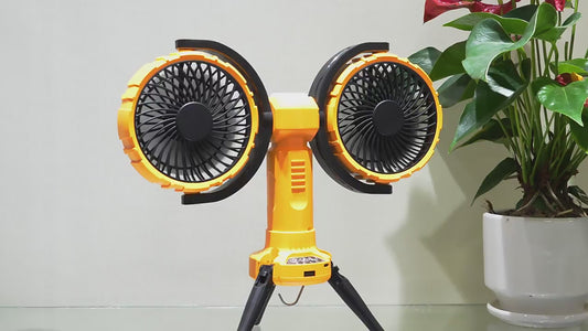 8000mAh F7300 Double headed Outdoor Camping Fan