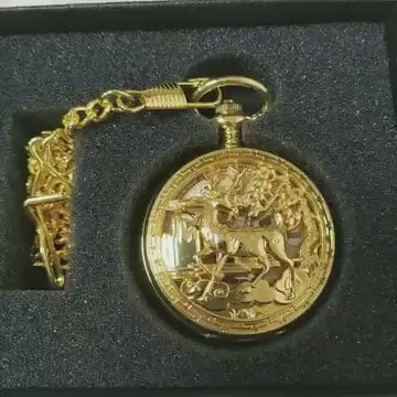 Hollow Carved Mechanical Pocket Watch